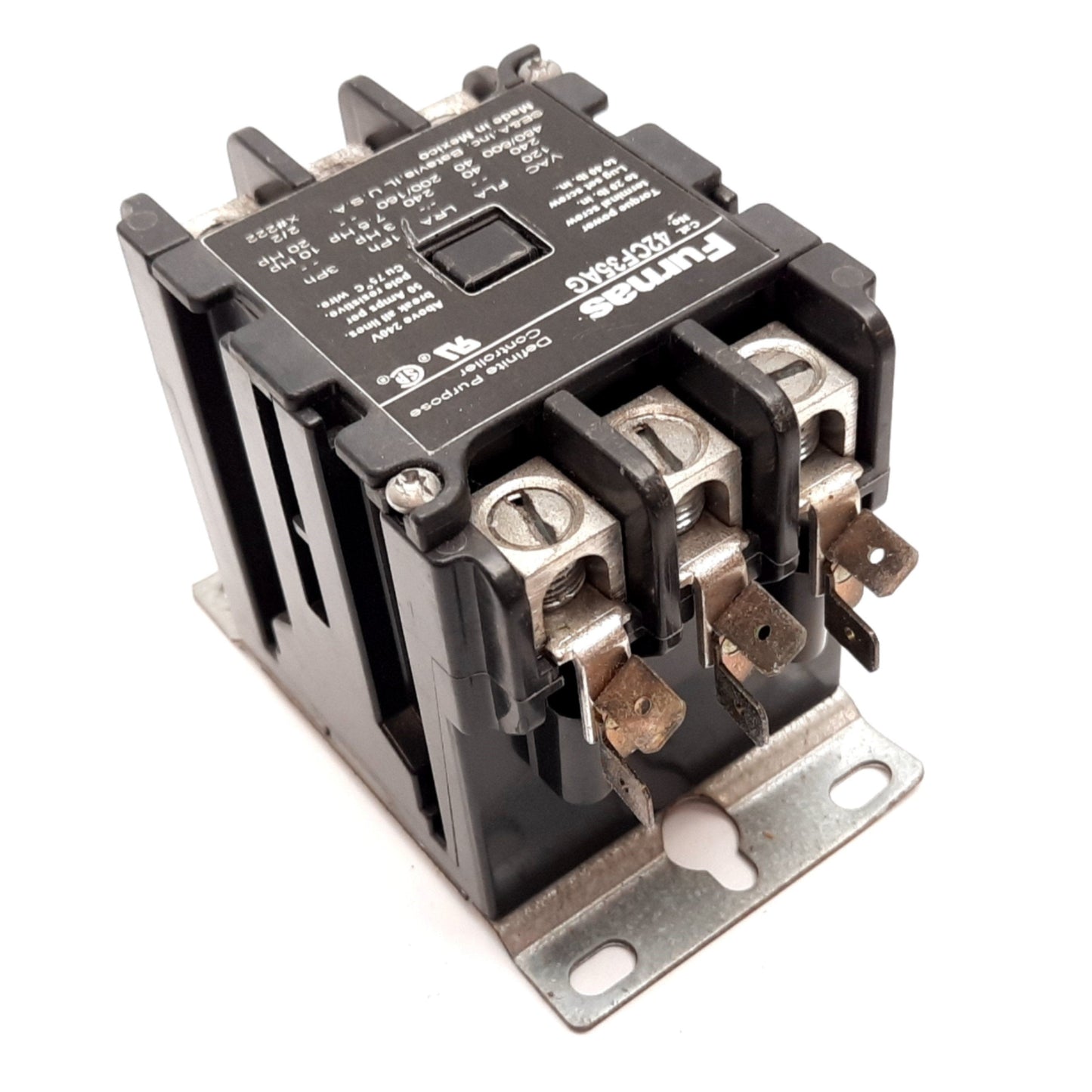 Used Furnas 42CF35AG Contactor, 3-Pole, Coil: 190-220/208-240VAC, Contact: 40A 600VAC