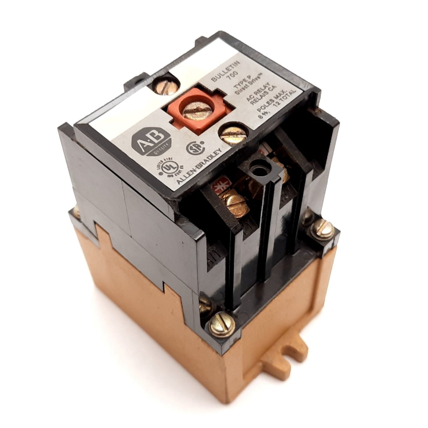 Used Allen Bradley 700-PL200A1 Control Relay, 2-Pole, Coil: 110/115-120VAC, 20A 600V