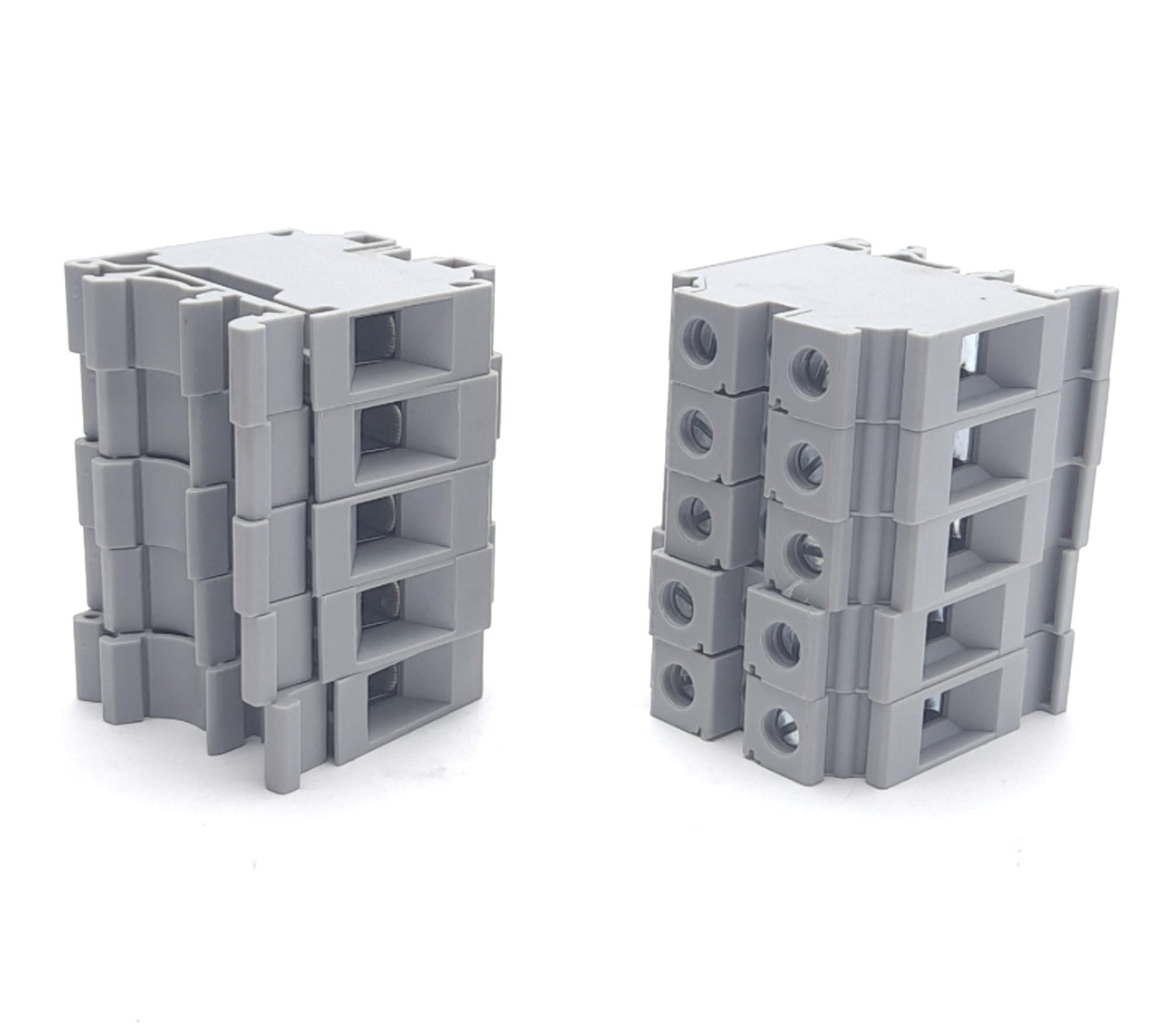 Used Lot of 10 Connectwell CTS16U Terminal Block, 1000V, 76A, 32/35/35-15 DIN Rails