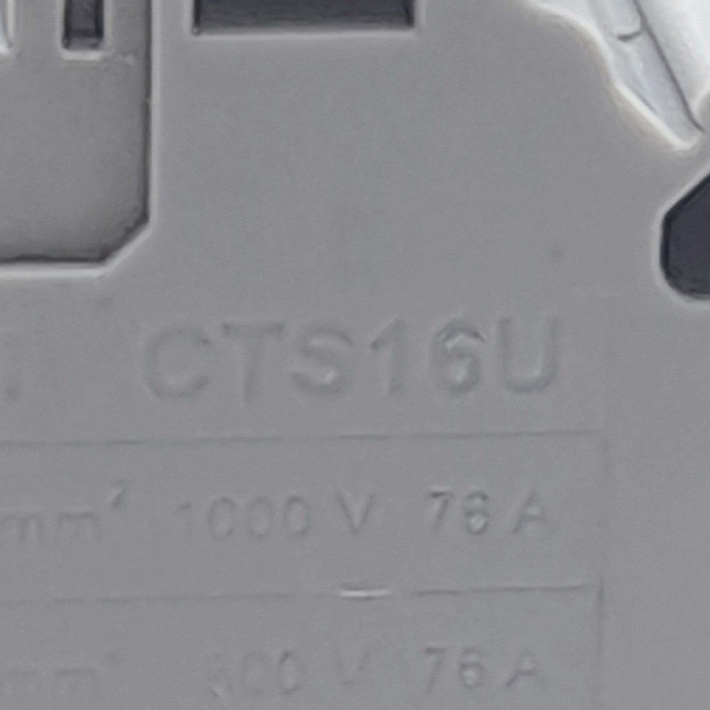 Used Lot of 10 Connectwell CTS16U Terminal Block, 1000V, 76A, 32/35/35-15 DIN Rails