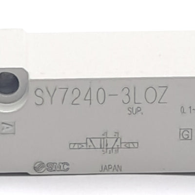 New SMC SY7240-3LOZ Solenoid Valve, 110VAC, 0.1-0.7MPa, L-Type Plug No Connector