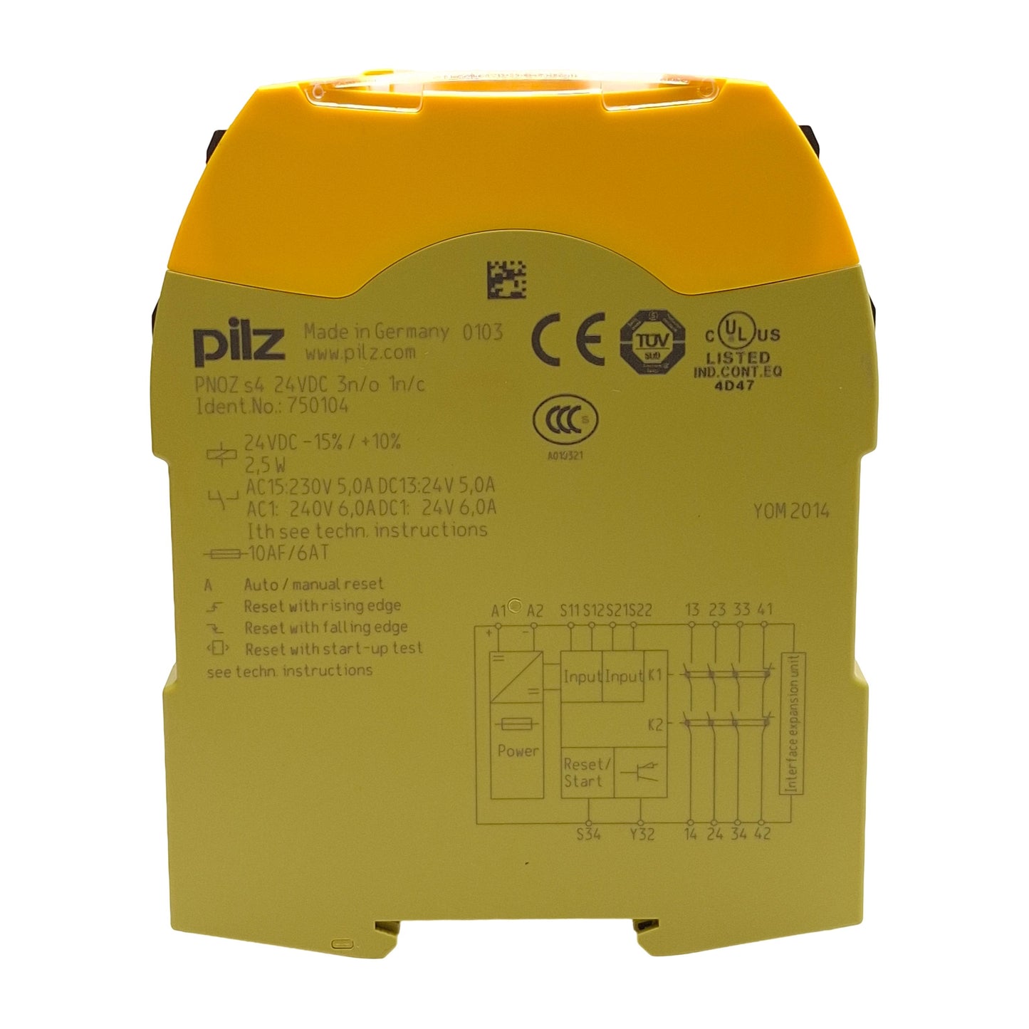 Used pilz PNOZ s4 24VDC 3n/o 1n/c Safety Relay, 2x Inputs, 3-Pole, NC Aux, 24VDC