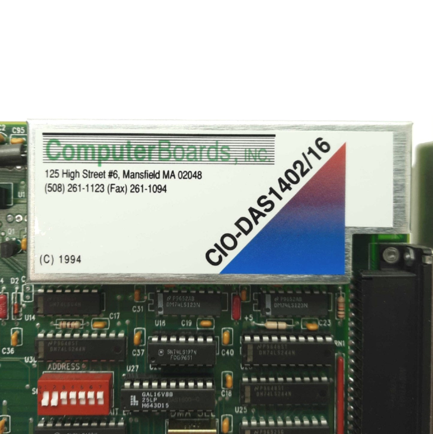 Used Computer Boards Inc CIO-DAS1402/16 DAQ Card, 8-bit ISA, 16-Channel 16-Bit 100Khz