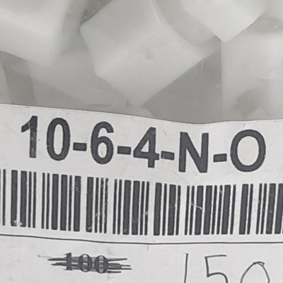 New – Open box Lot of 150 JACO 10-6-4-N-O Nylon 6 Fittings, Male Connector, 3/8" Tubing