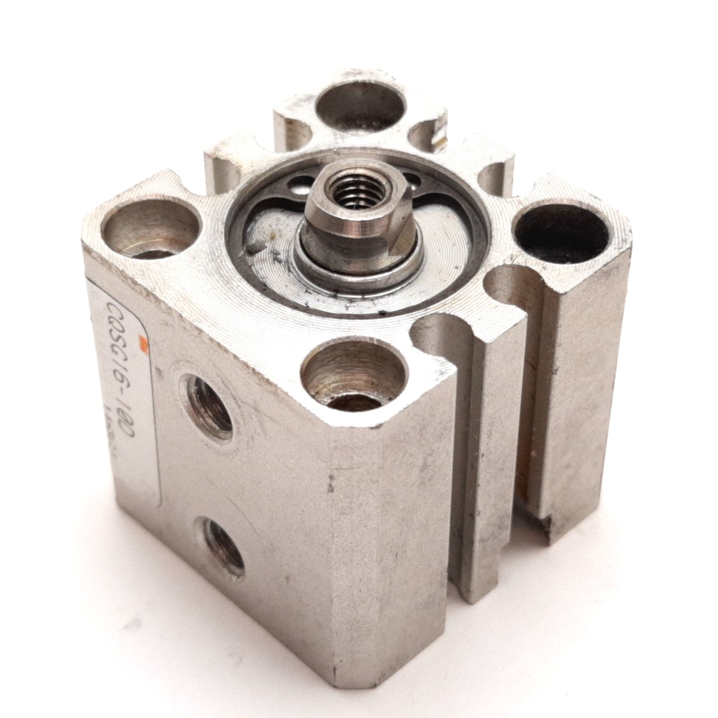 Used SMC CQSG16-10D Compact Cylinder, Bore: 16mm, Stroke: 10mm, 1.0MPa, M5x0.8