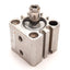 Used SMC CQSG16-10D Compact Cylinder, Bore: 16mm, Stroke: 10mm, 1.0MPa, M5x0.8