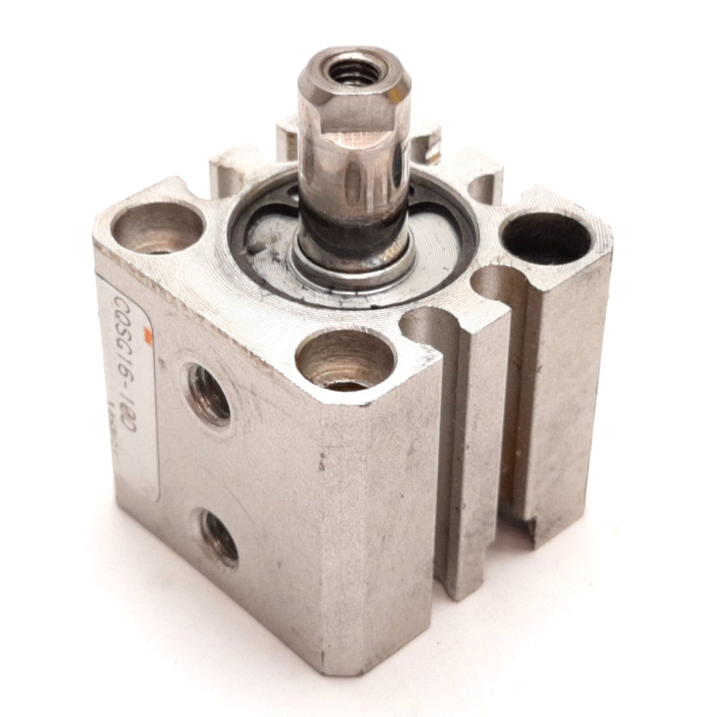 Used SMC CQSG16-10D Compact Cylinder, Bore: 16mm, Stroke: 10mm, 1.0MPa, M5x0.8