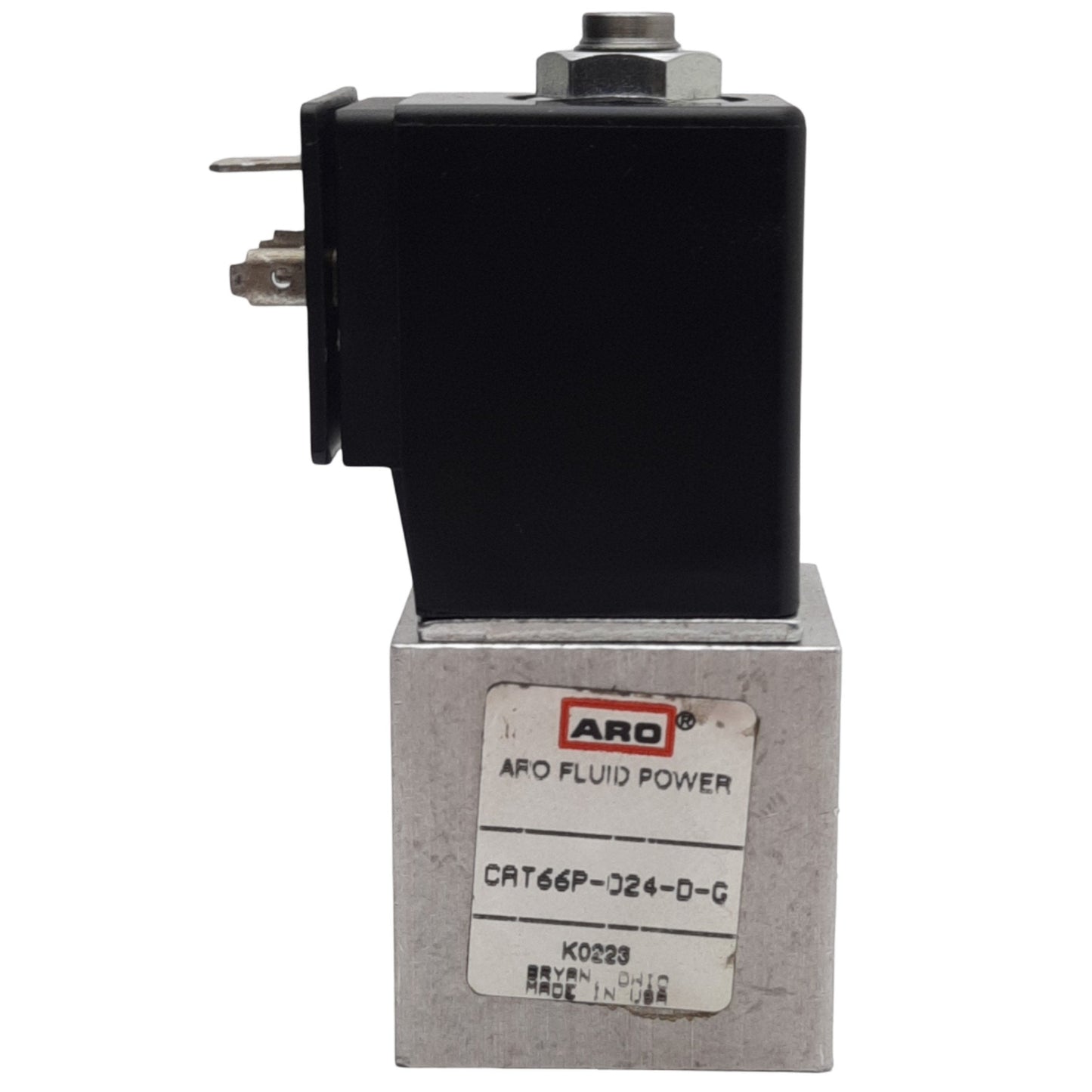 Used Ingersoll Rand ARO CAT66P-024-D-G Solenoid Valve, 2-Position 3-Port, 24VDC