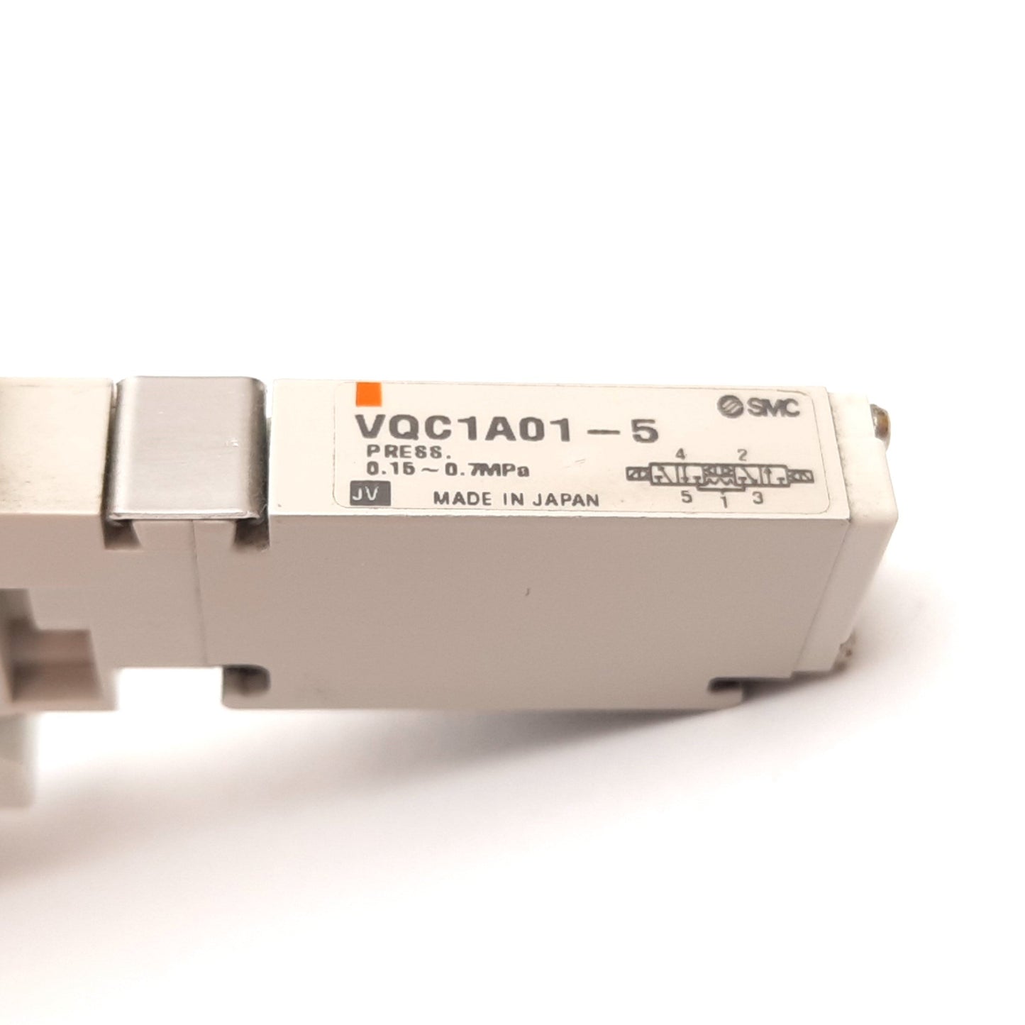 Used SMC VQC1A01-5 Solenoid Valve, Double Solenoid, 4-Position 3-Port, 24VDC, 0.7MPa