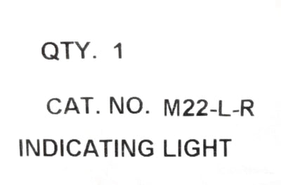 New Lot of 4 Eaton M22-L-R , 22.5mm Modular Flush Indicator Pilot Light, Red