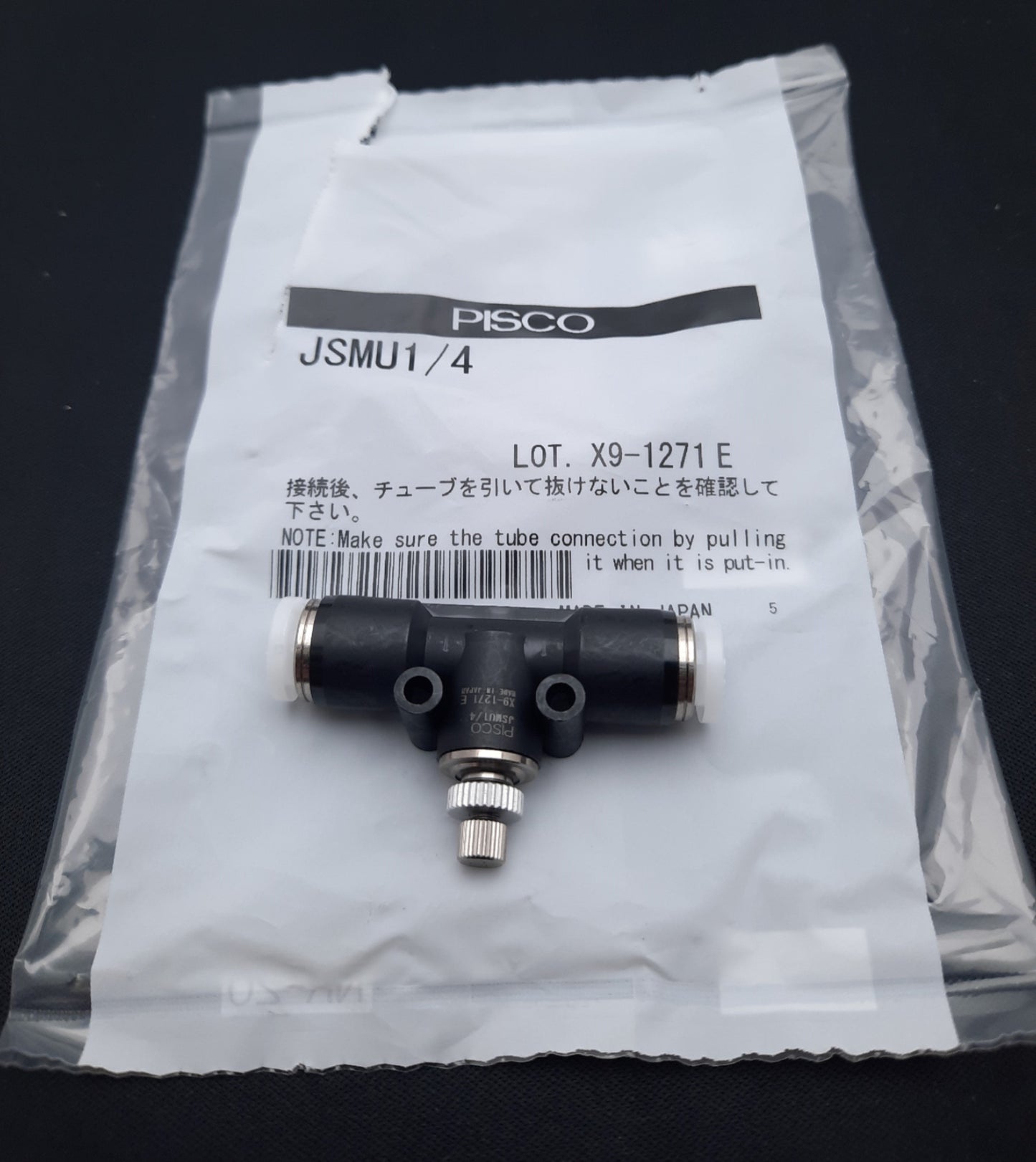 New Lot of 10 Pisco JSMU1/4 Connector Valve Flow Control 1/4" T-Style 14.5-130PSI