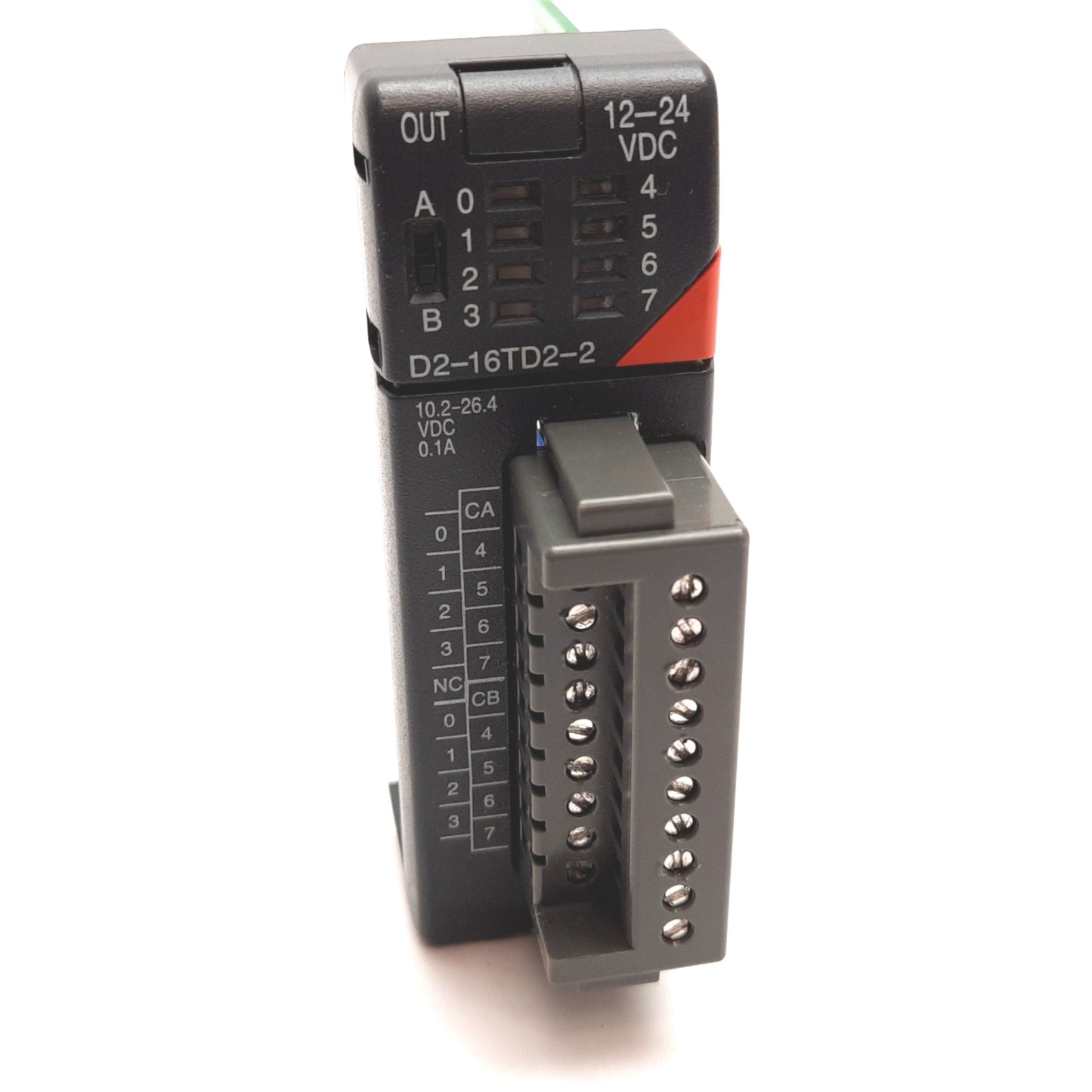 Used Automation Direct D2-16TD2-2 DL205 PLC Output Module, 16-Point, 10.2-26.4VDC