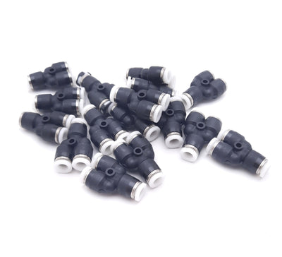 New Lot of 16 Pisco PY1/4 Push to Connect Fitting Union Y 1/4" 1.0MPa, -100KPa