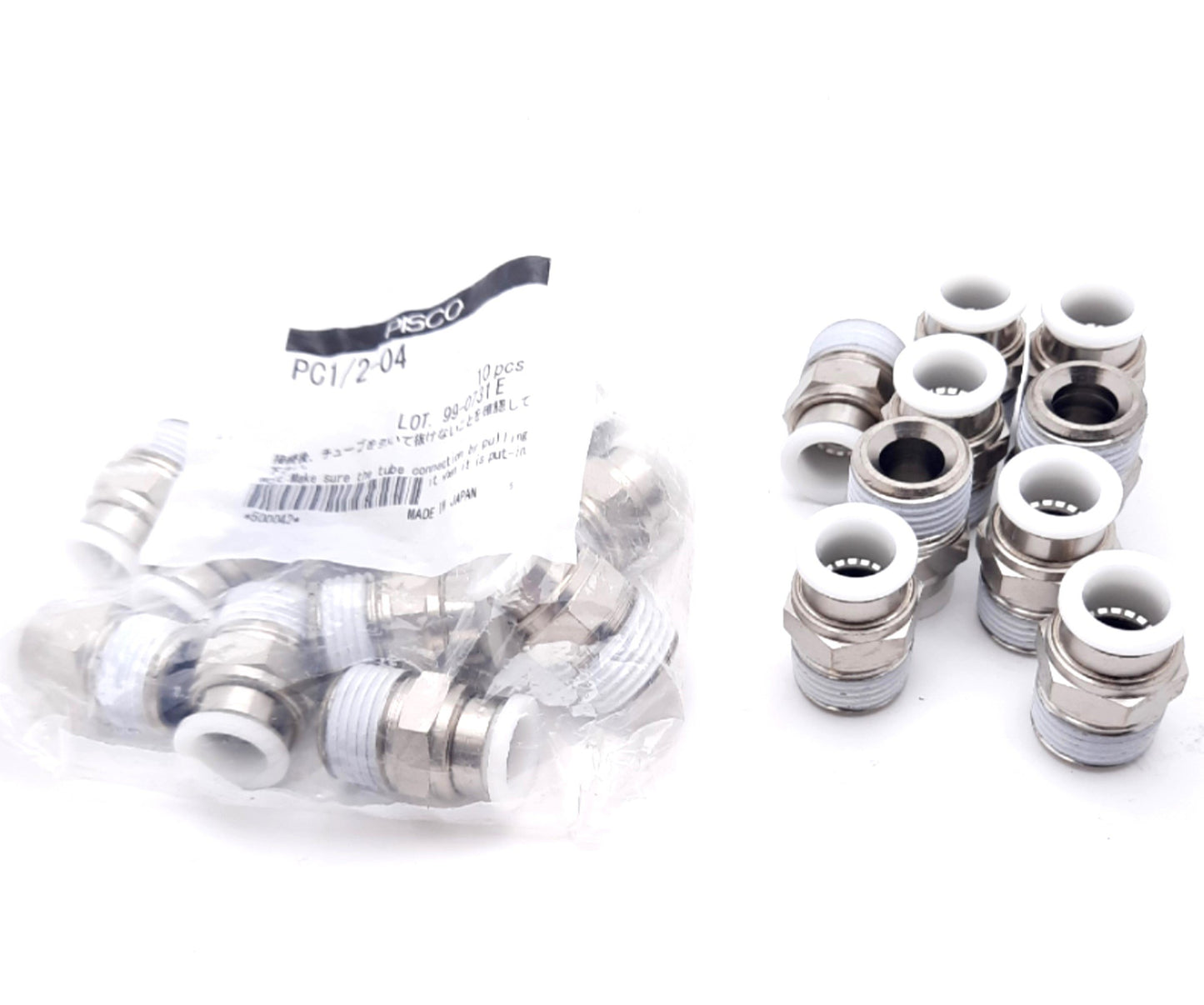 New Lot of 19 Pisco PC1/2-04 Push to Connect Tube Fitting 1/2", R1/2, 150PSI