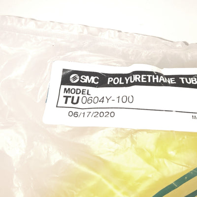 New SMC TU0604Y-100 Polyurethane Tubing, Outside Diameter: 6mm, 100m Long, 1.0MPa