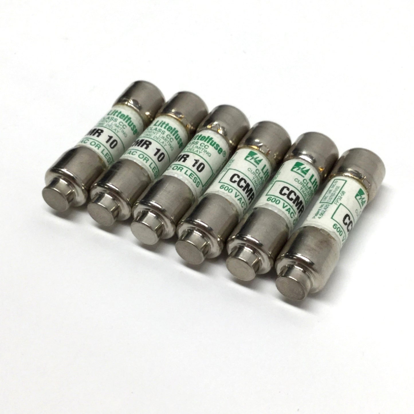 Used Lot of 6 Littelfuse CCMR10 Class CC Time Delay Current Limiting Fuses 10A 600VAC