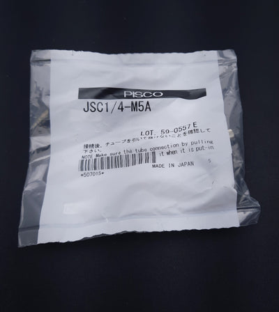 New Lot of 13 Pisco JSC1/4-M5A Flow Control Push to Connect 1/4", M5x0.8, 0.1-0.9MPa
