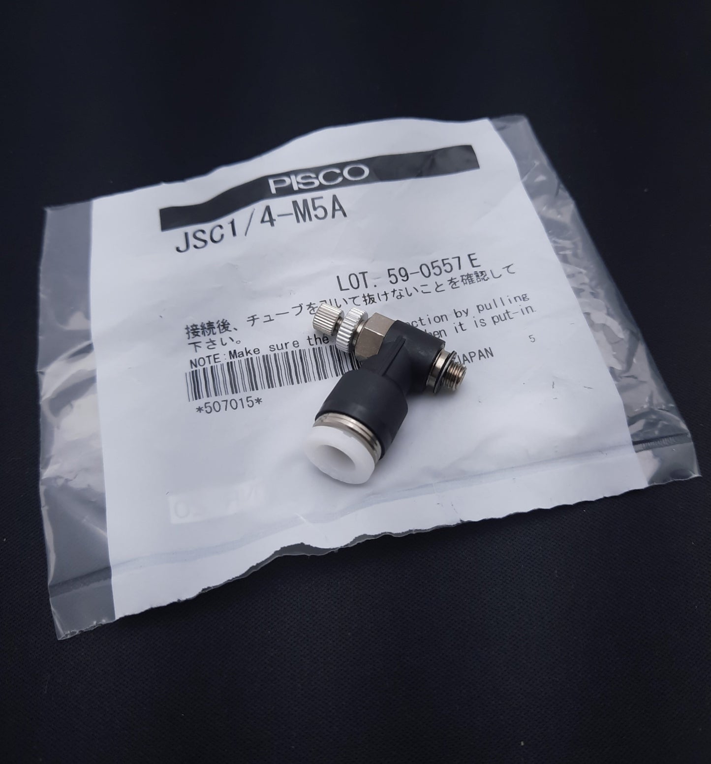 New Lot of 13 Pisco JSC1/4-M5A Flow Control Push to Connect 1/4", M5x0.8, 0.1-0.9MPa