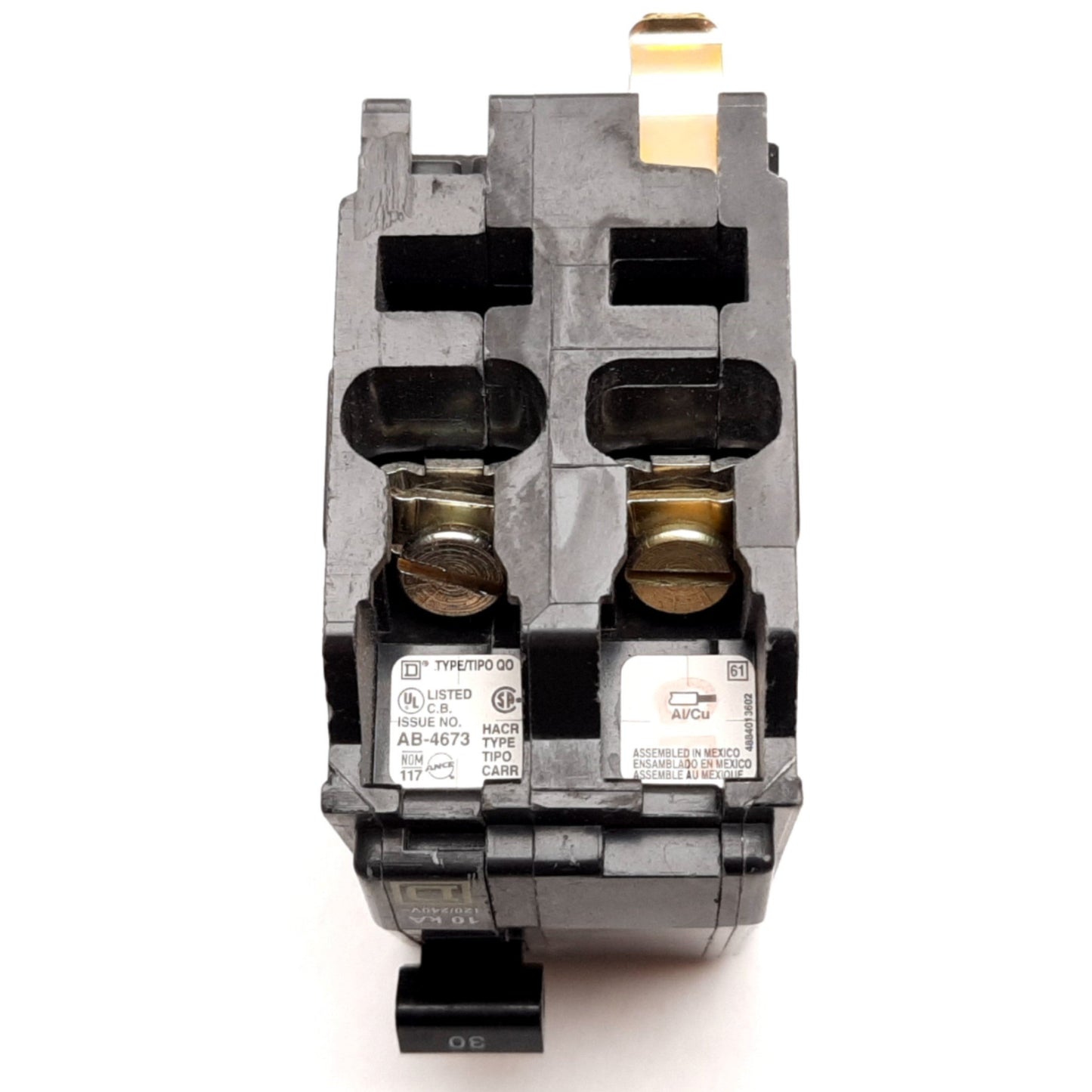 Used Square D QO230 Mini Circuit Breaker, 2-Pole, Rating: 30A 120/240VAC