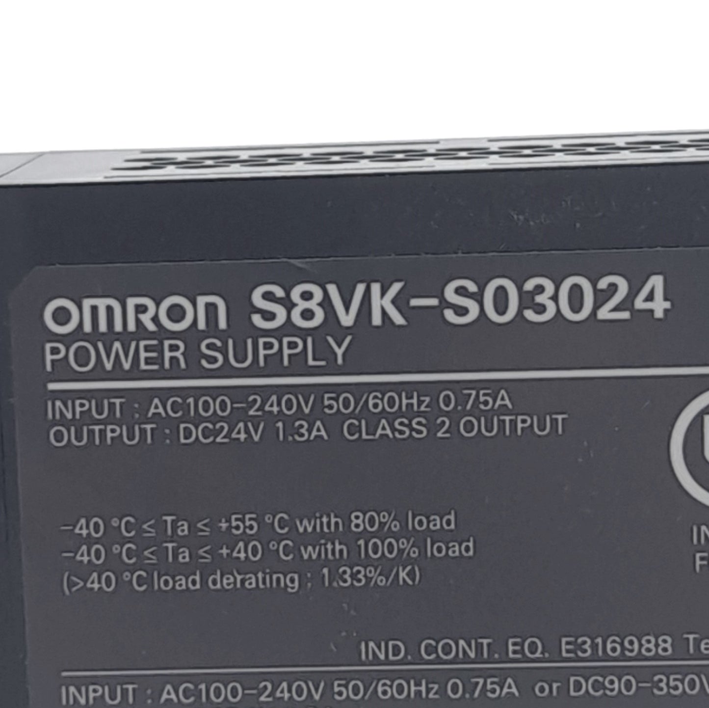 New Omron S8VK-S03024 Switch Mode Power Supply, 100-240VAC, 24VDC 1.3A Rated Output