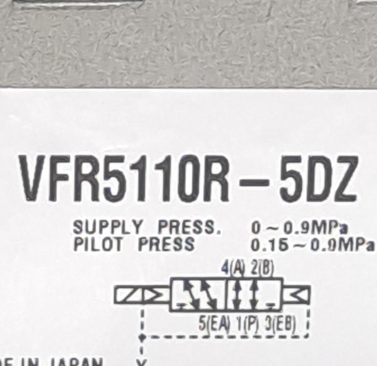 New SMC VFR5110R-5DZ 5 Port Solenoid Valve 24VDC Coil DIN Terminal 2 Position Single