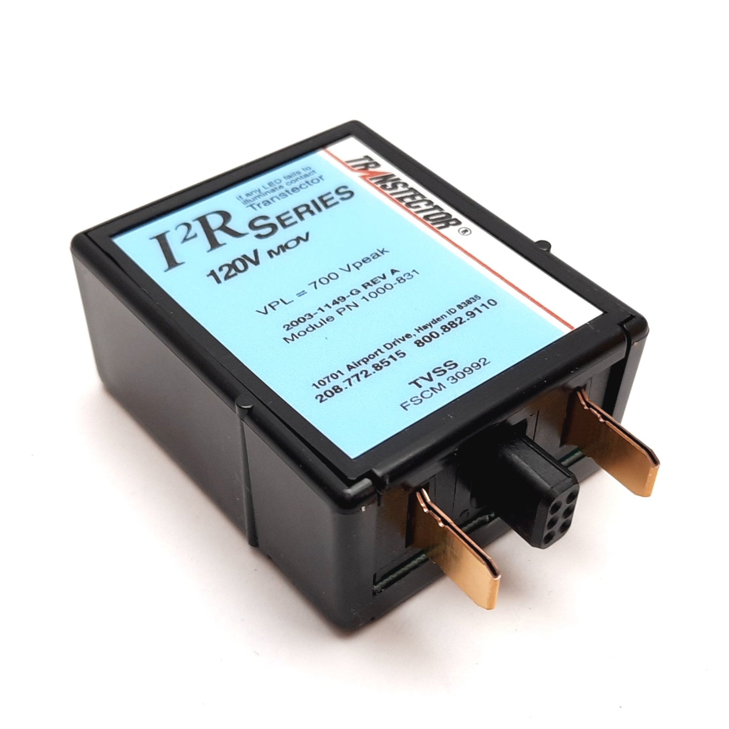 Used Transtector 1000-831 I2R Series AC Surge Protector Module, 120VAC, VPL: 700Vpeak