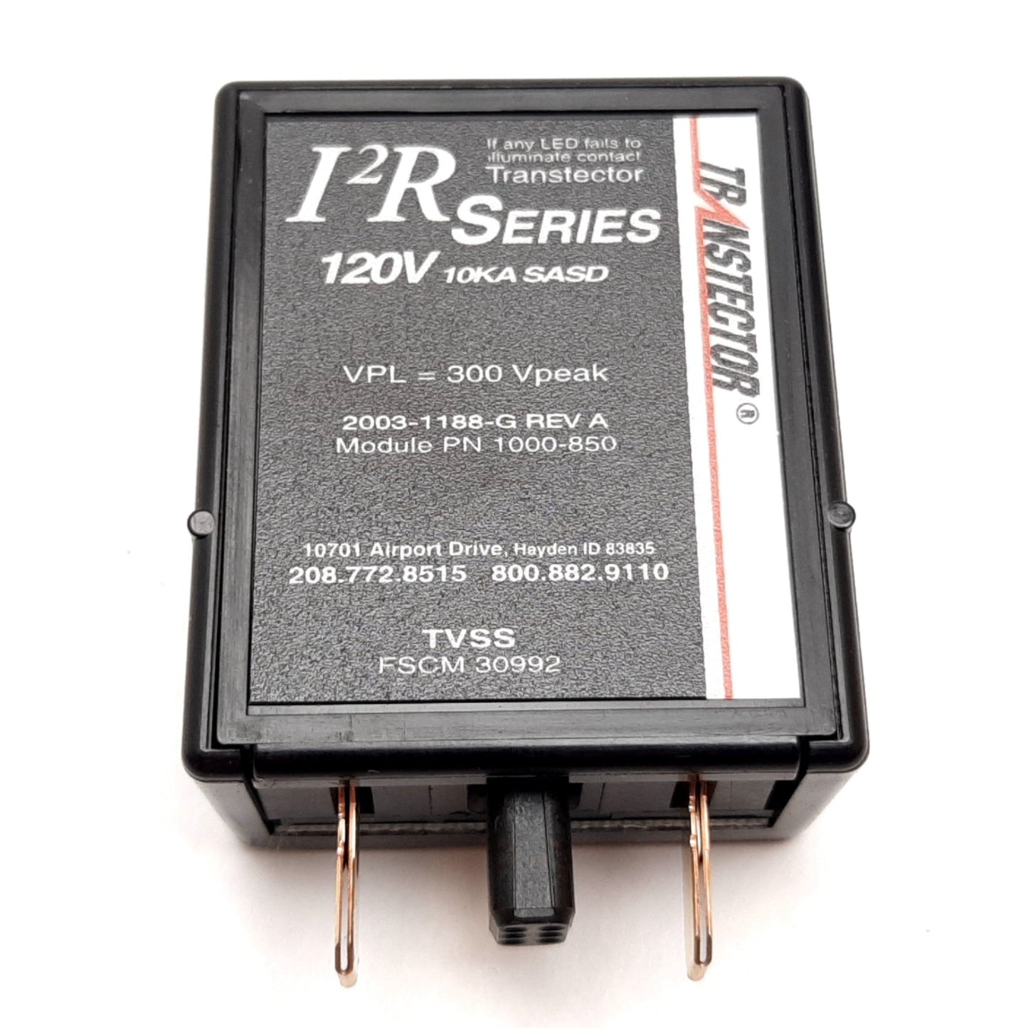 Used Transtector 1000-850 I2R Series AC Surge Protector Module, 120VAC, VPL: 300Vpeak