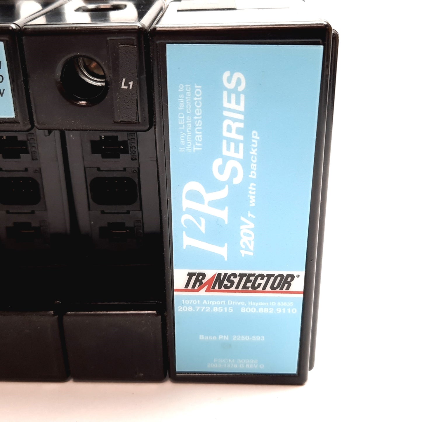 Used Transtector 2250-593 I2R Series AC Surge Protector Base Module, 120V with Backup