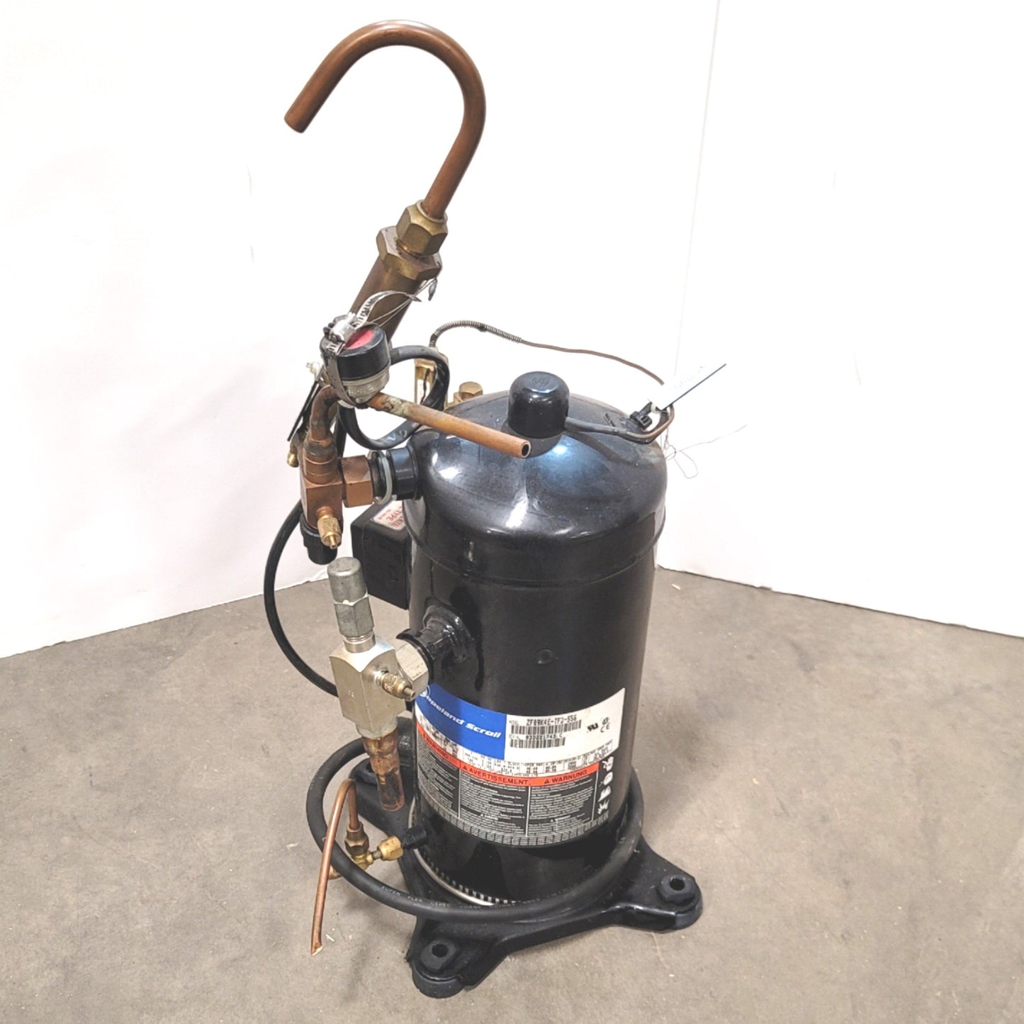 Used Emerson ZF09K4E-TFD-556 Copeland Low Temperature Scroll Compressor 3HP, 460VAC