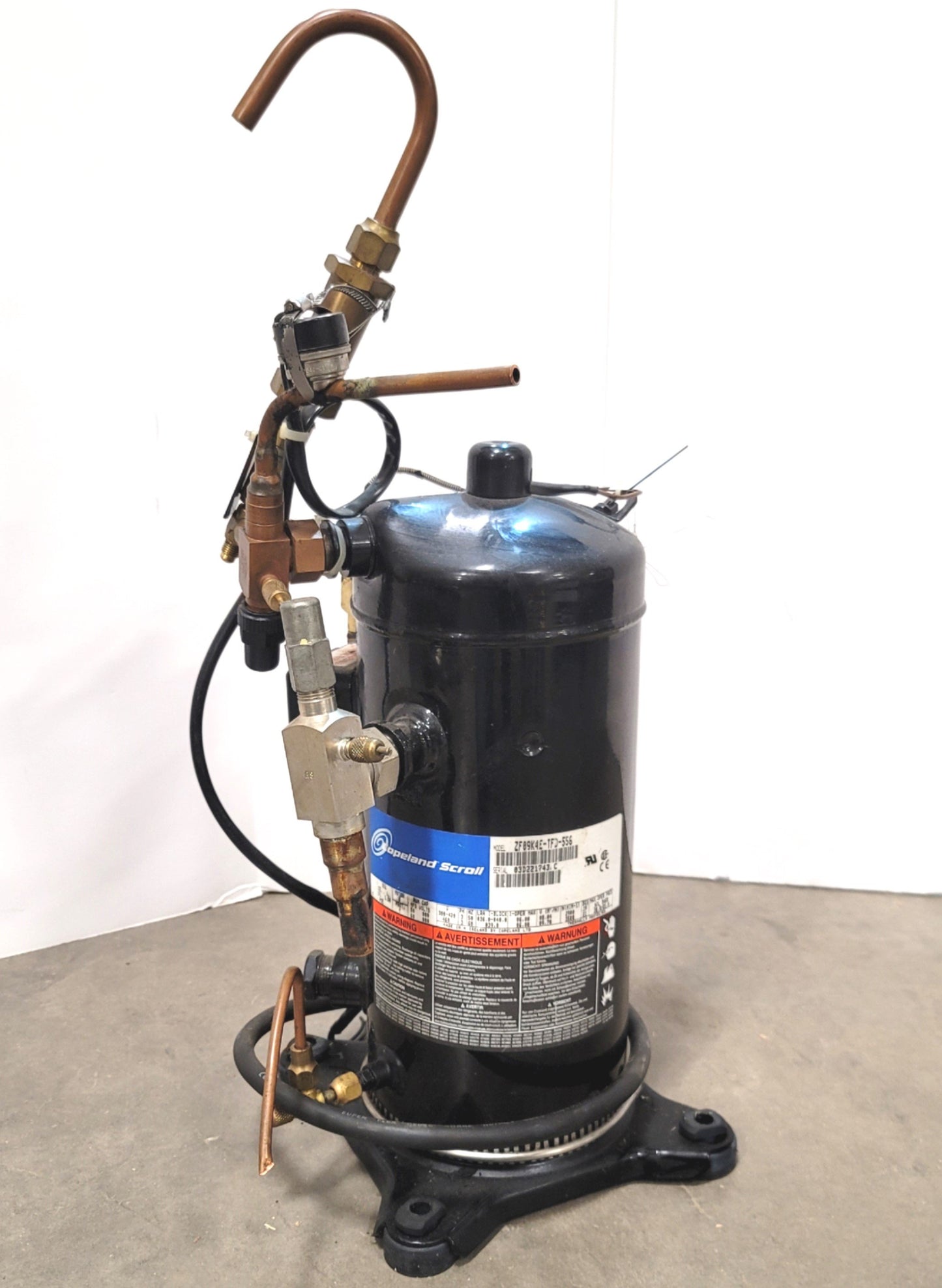Used Emerson ZF09K4E-TFD-556 Copeland Low Temperature Scroll Compressor 3HP, 460VAC