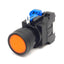 Used Idec HW1L-M1P10A Illuminated Pushbutton, 22mm, Amber, Momentary, 1 N.O.