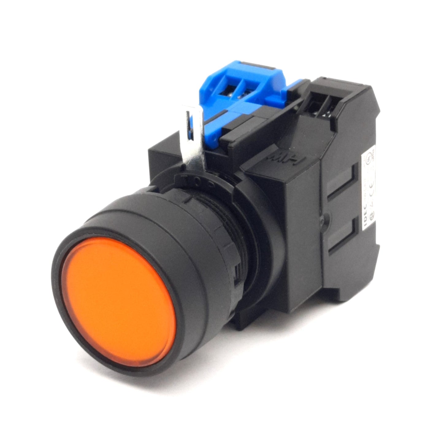 Used Idec HW1L-M1P10A Illuminated Pushbutton, 22mm, Amber, Momentary, 1 N.O.