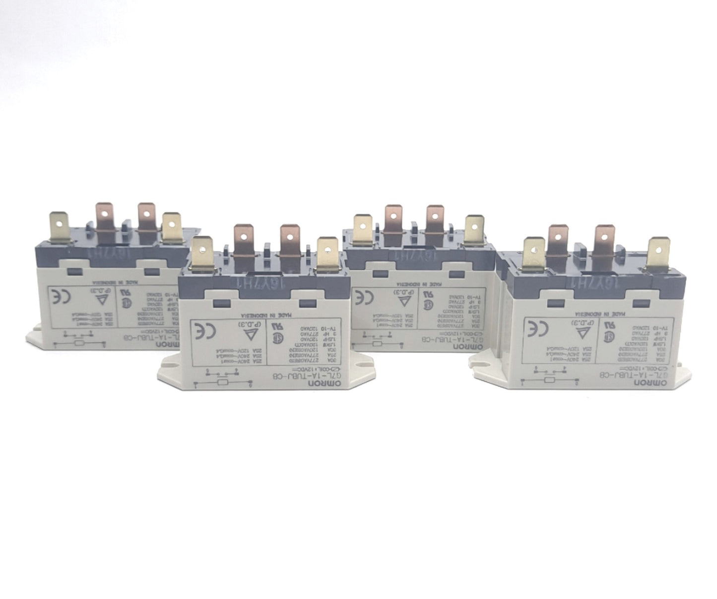 New – Open box Lot of 4 Omron G7L-1A-TUBJ-CB Power Relay SPST-NO Contact, 25A, 240V, 12VDC Coil