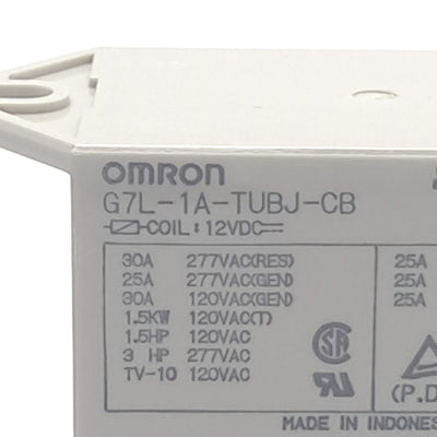 New – Open box Lot of 4 Omron G7L-1A-TUBJ-CB Power Relay SPST-NO Contact, 25A, 240V, 12VDC Coil
