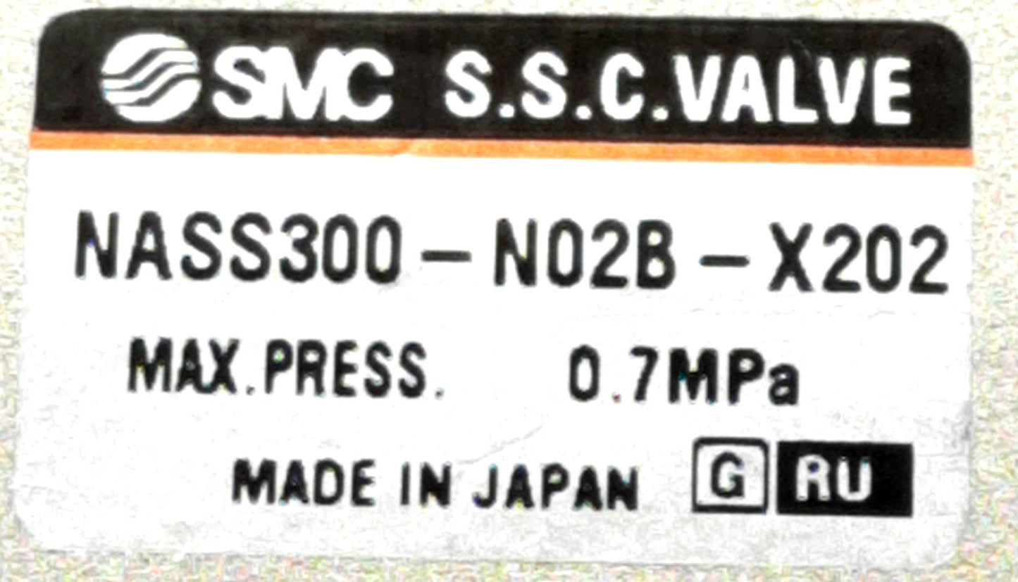 New SMC NASS300-N02B-X202 Pneumatic Slow Start Valve 0.7MPa Max 1/4" NPT W/Bracket