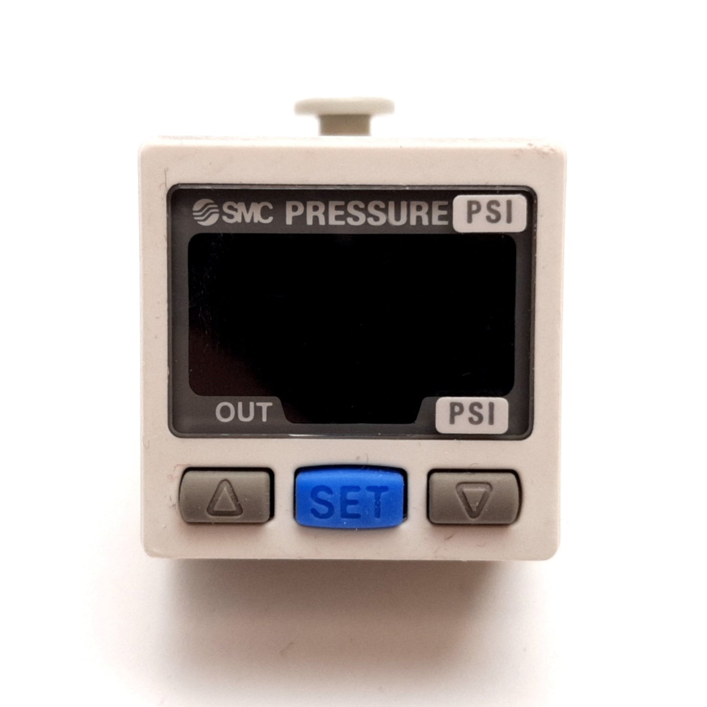 Used SMC ISE30-C4L-65 Pressure Switch, -0.1 to 1.0MPa, 12-24VDC, 4mm Push Connect
