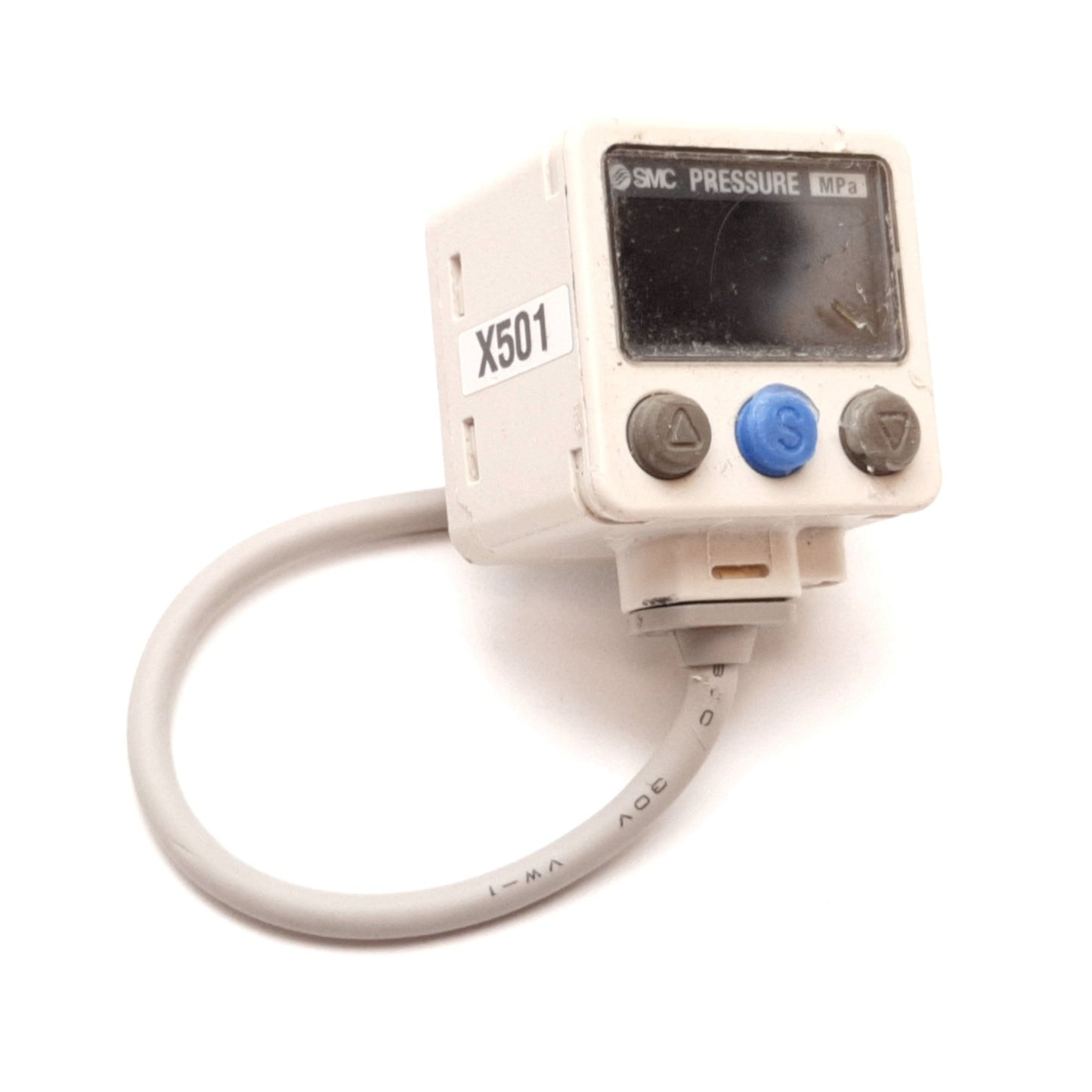 Used SMC ISE40A-N01-Y Pneumatic Digital Pressure Switch -0.1 to 1.0MPa, 12-24VDC