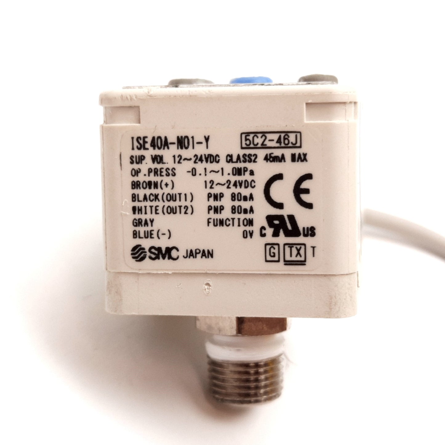 Used SMC ISE40A-N01-Y Pneumatic Digital Pressure Switch -0.1 to 1.0MPa, 12-24VDC