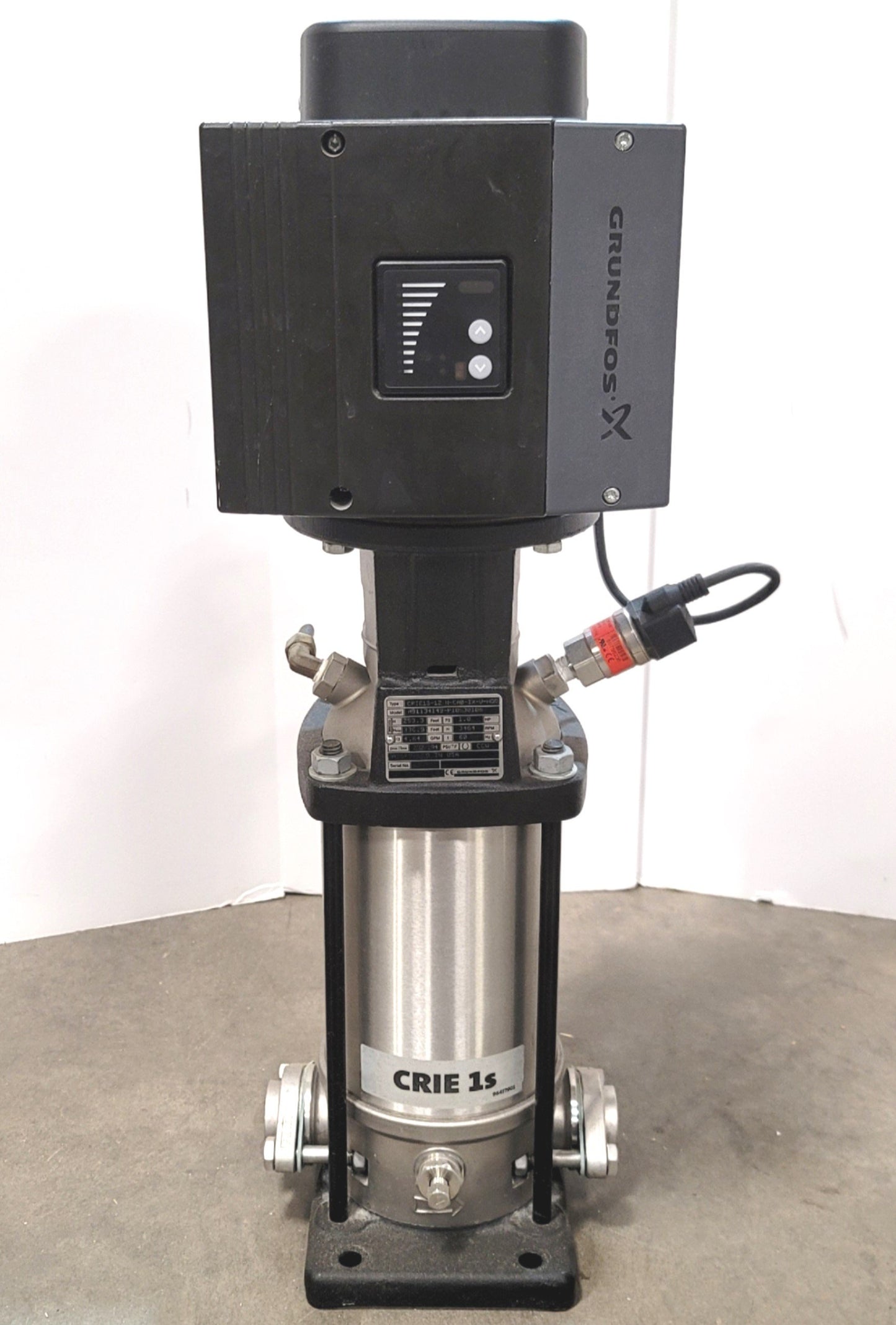 Used Grundfos CRIE 1S-12 Centrifugal Pump 4.84GPM 1"NPT w/ MLE Motor 1HP 208-230VAC