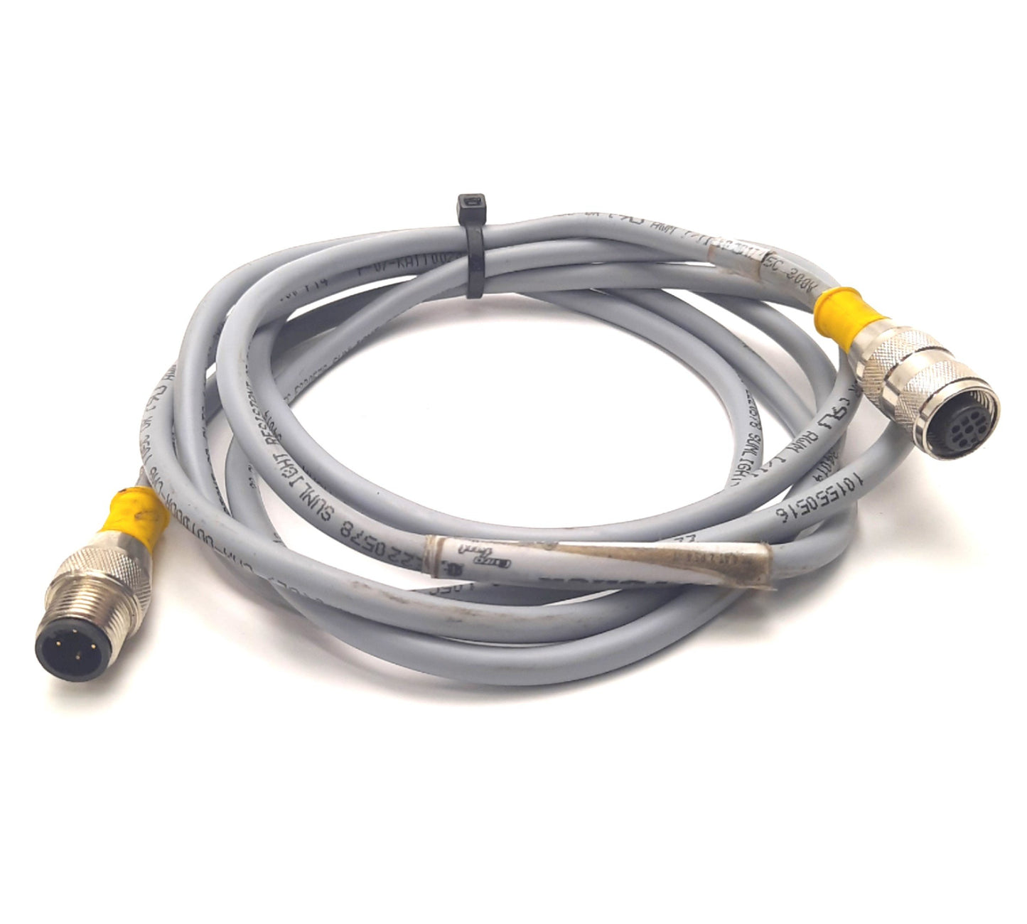 Used Turck RK4,4T-2-RS4.4T Double End Cordset M12 4-Pin M-F, 2m Length, 250v 4A