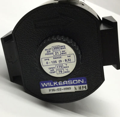 Used Wilkerson P16-02-HN0 Precision Regulator, 1/4" NPT, 300psi Max In, 0-125psi Out