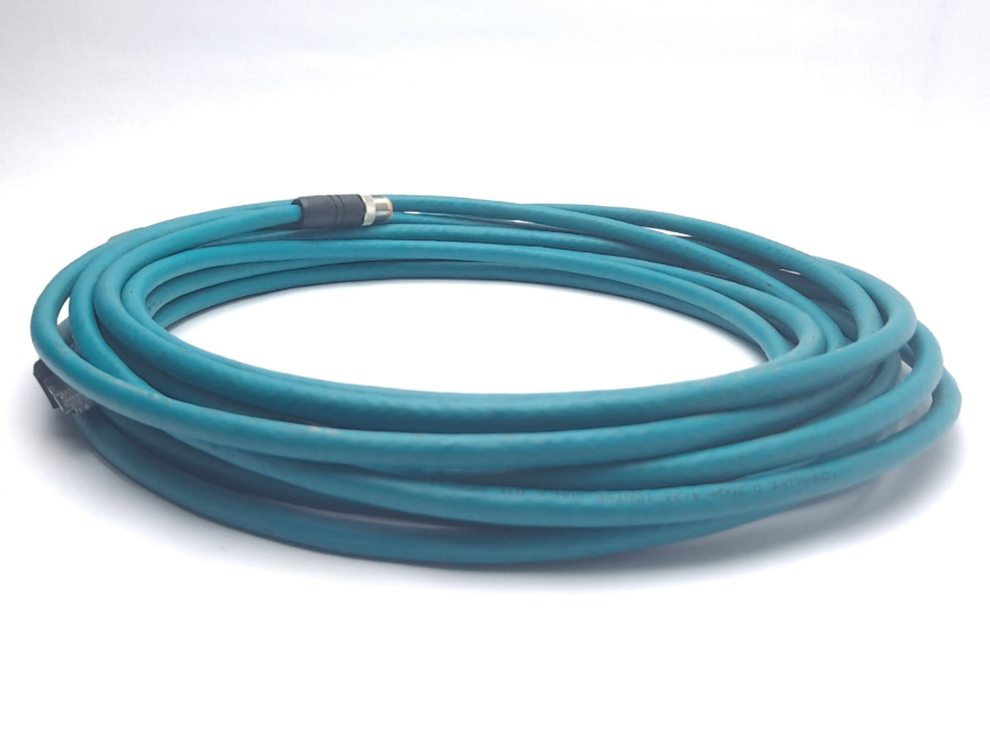 Used Lumberg Automation 0985 656 103/10M EtherNet Cat 5e Cable, 4-Pin M12 to RJ45
