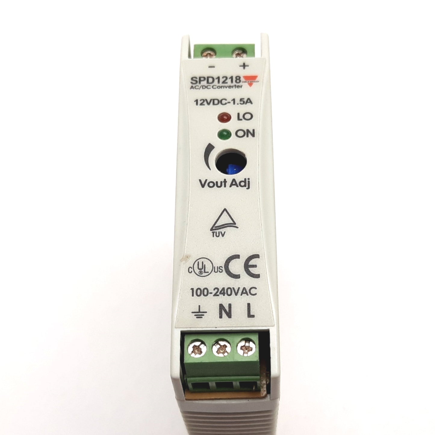 Used Carlo Gavazzi SPD12181 Power Supply, Input: 100-240VAC, Output: 12VDC 1.5A 18W