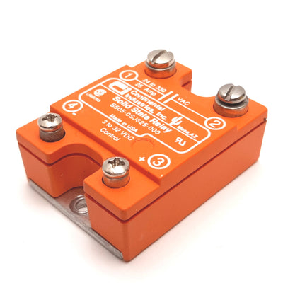 Used Continental S505-0SJ625-000 Solid State Relay, 3-32VDC, 24-330VAC 25A