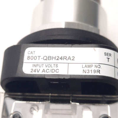 Used Allen Bradley 800T-QBH24RA2 Illuminated Pushbutton, Extended, Red, 2NO,24v AC/DC