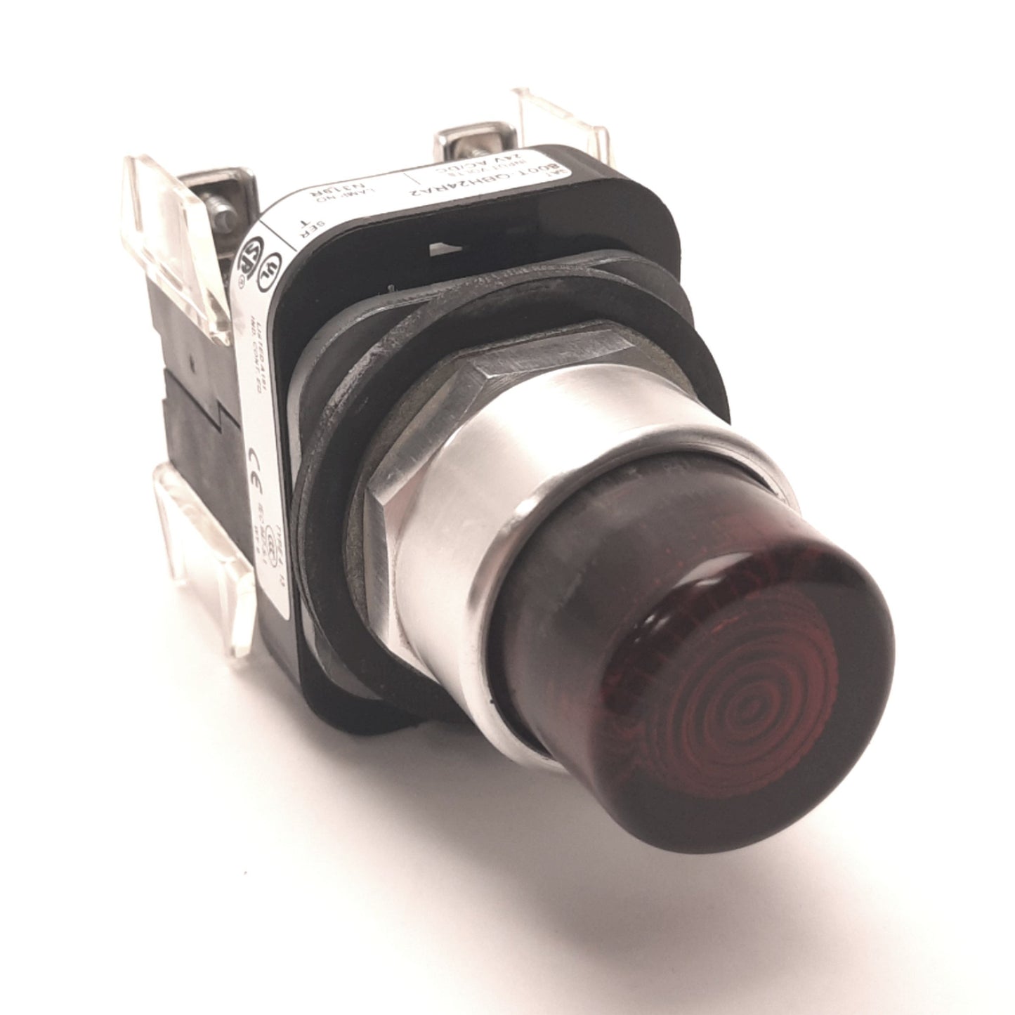 Used Allen Bradley 800T-QBH24RA2 Illuminated Pushbutton, Extended, Red, 1NC,24v AC/DC