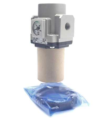 New SMC AR40-N02EH-Z Modular Air Pressure Regulator, 7~125psi Output, 1/4" NPT Ports