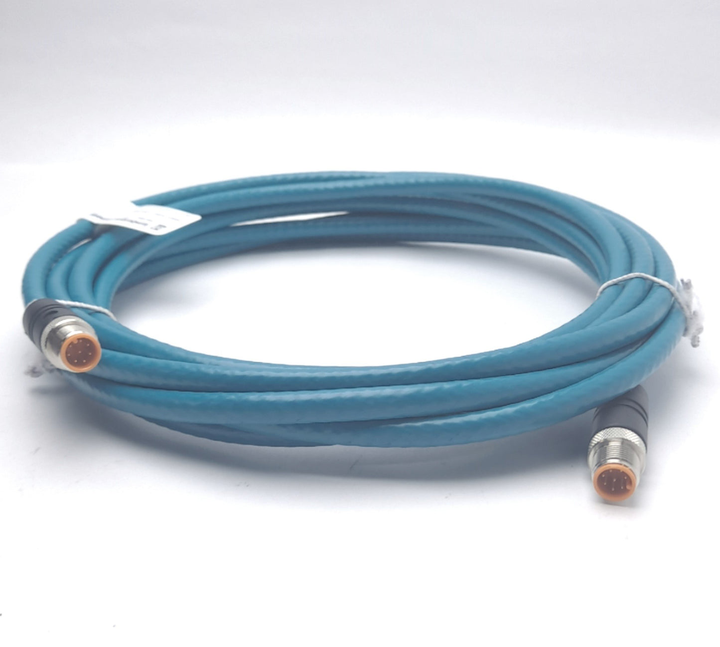 Used Lumberg Automation 0985 656 100/5M Cat 5e Ethernet Cable, 8-Pin Male M12 to M12