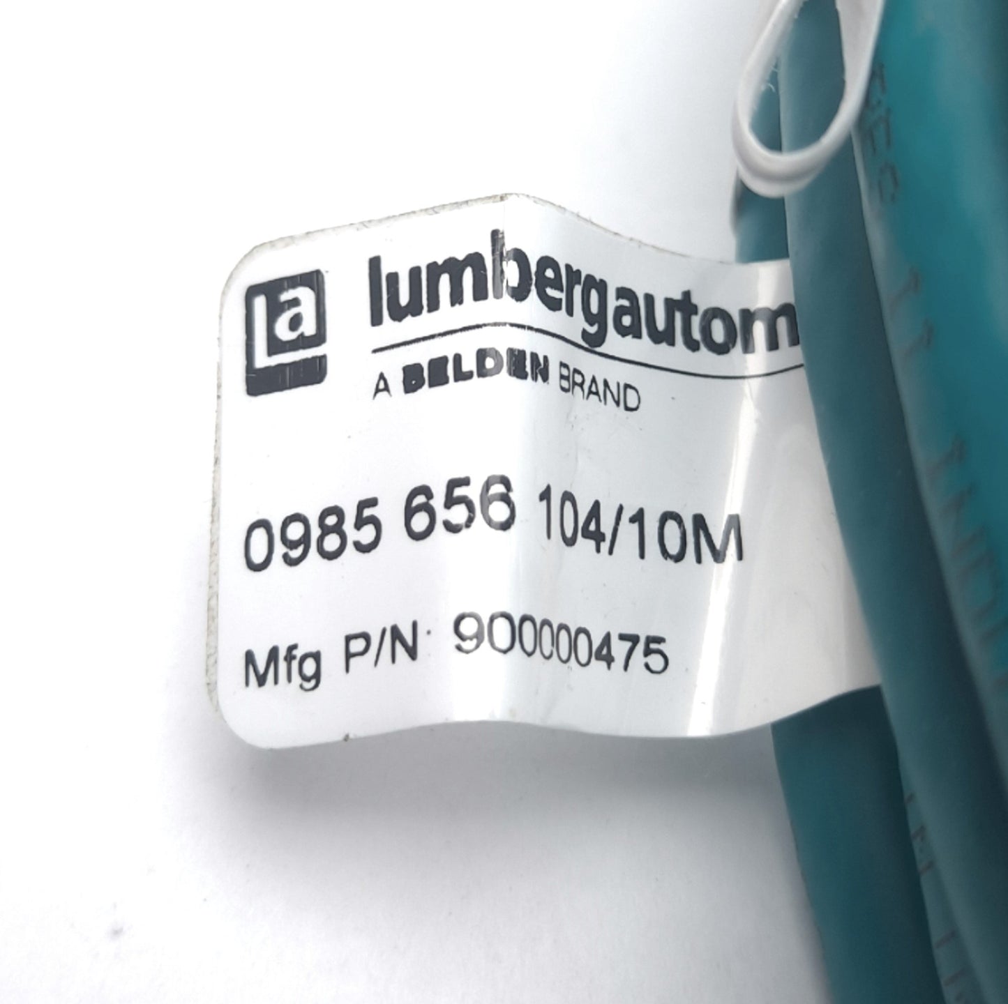 Used Lumberg Automation 0985 656 104/10M EtherNet Cat 5e Cable, M12 Female to RJ45