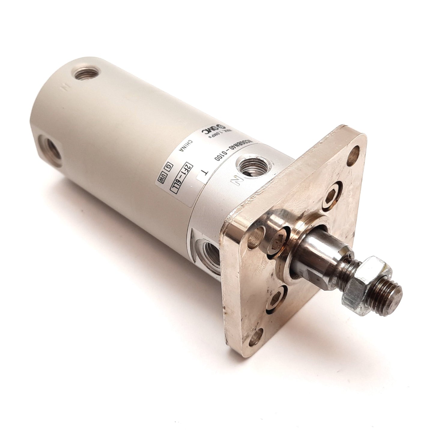 Used SMC NCDGBN40-0100 Pneumatic Cylinder, Bore: 40mm 1.5", Stroke: 1", 1.0MPa
